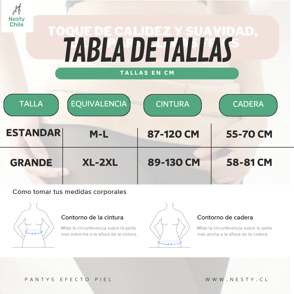 Pack 2 Pantys </br>  Efecto Piel con Talón